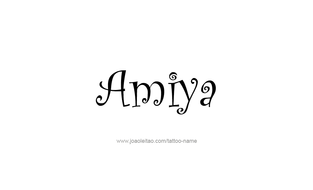 Tattoo Design  Name Amiya   