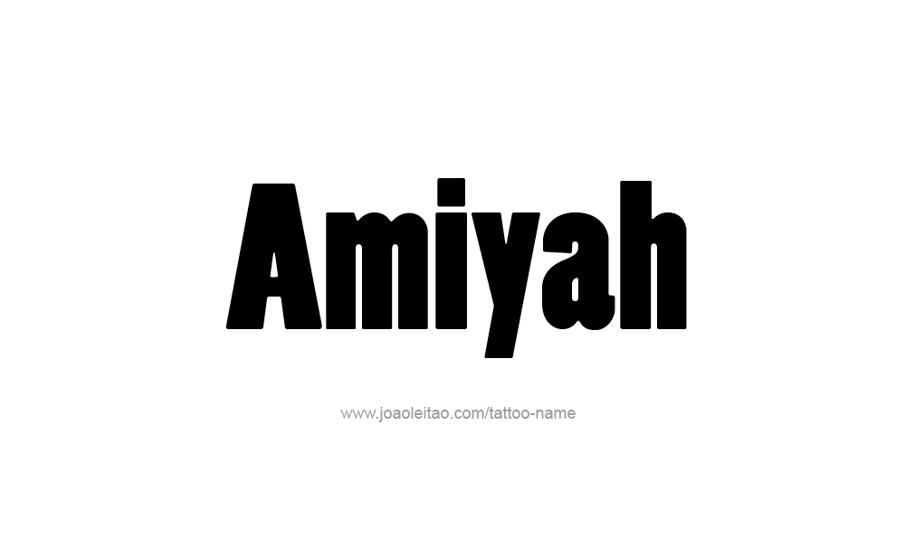 Amiyah Name Tattoo Designs