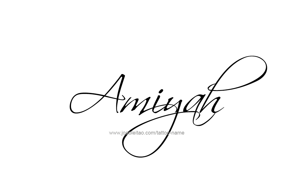 Tattoo Design  Name Amiyah   