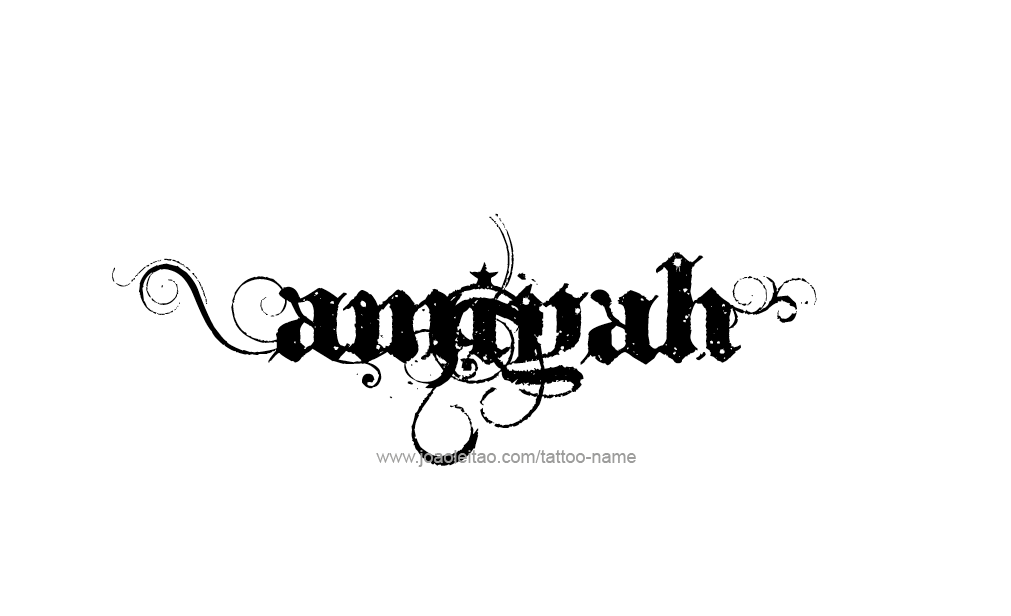 Tattoo Design  Name Amiyah   