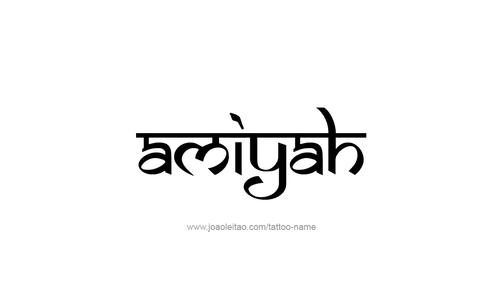 Tattoo Design  Name Amiyah   