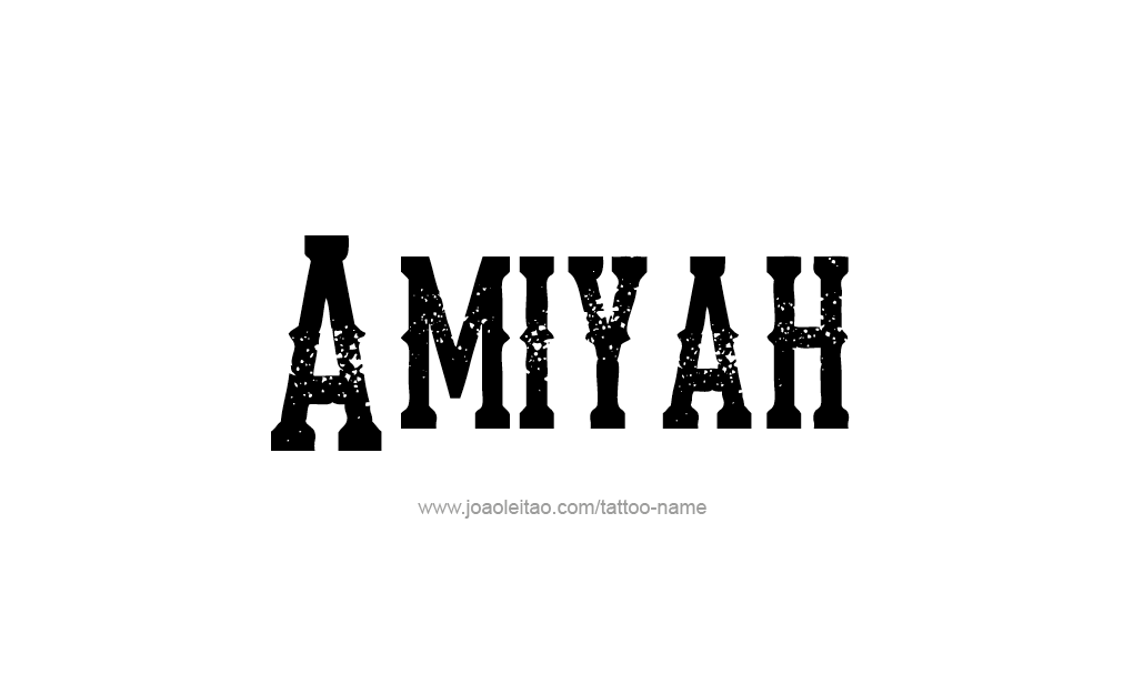 Tattoo Design  Name Amiyah   