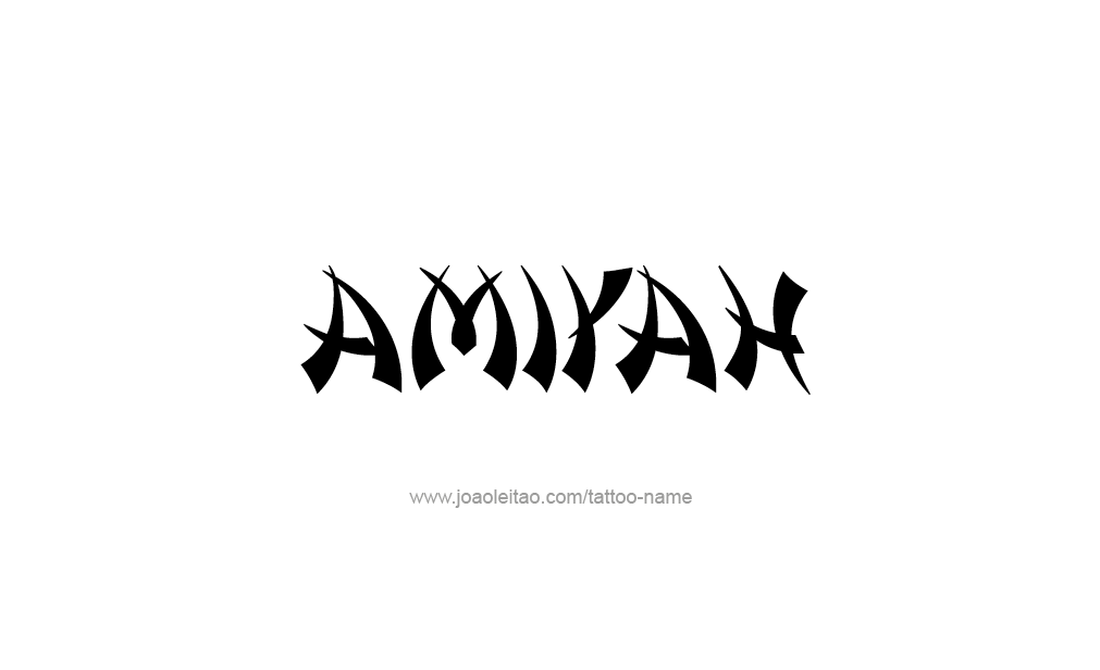 Tattoo Design  Name Amiyah