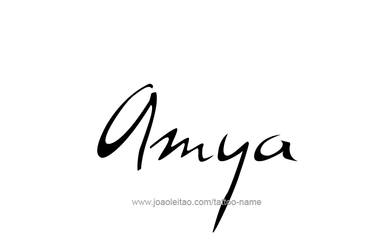 Tattoo Design  Name Amya   