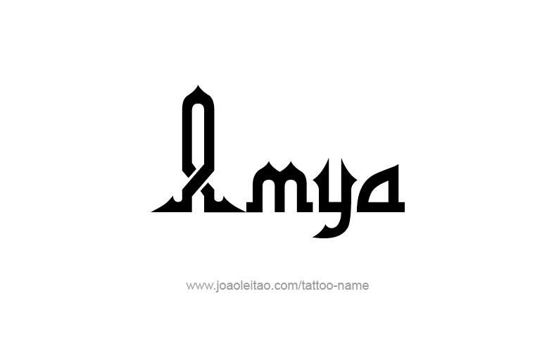 Tattoo Design  Name Amya   