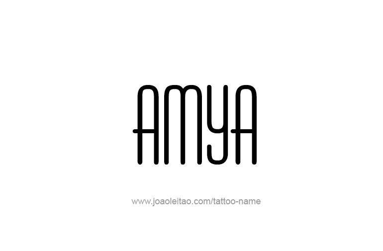 Tattoo Design  Name Amya   