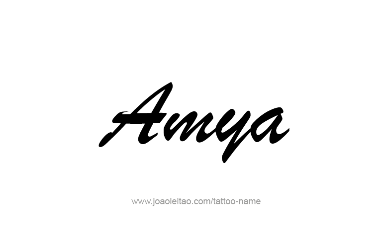 Tattoo Design  Name Amya   