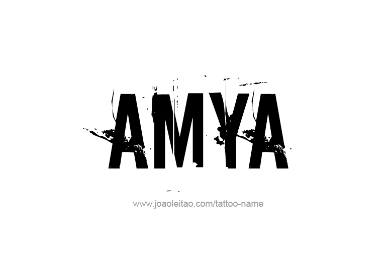 Tattoo Design  Name Amya   