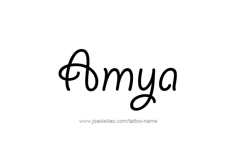 Tattoo Design  Name Amya   