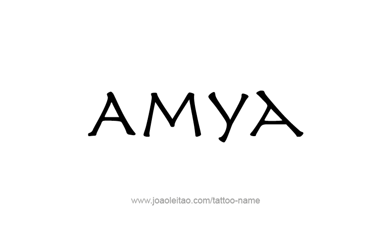 Tattoo Design  Name Amya   