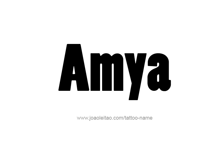 Tattoo Design  Name Amya   