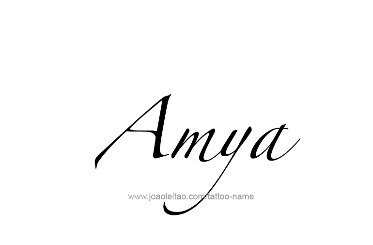 Tattoo Design  Name Amya   