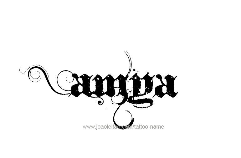 Tattoo Design  Name Amya   