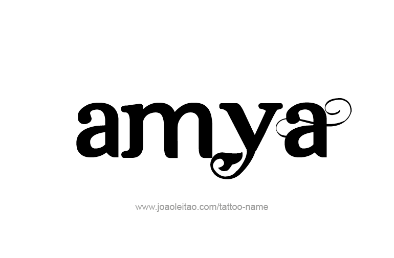 Tattoo Design  Name Amya   