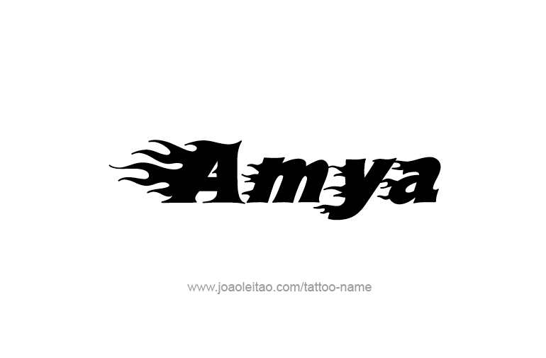 Tattoo Design  Name Amya   