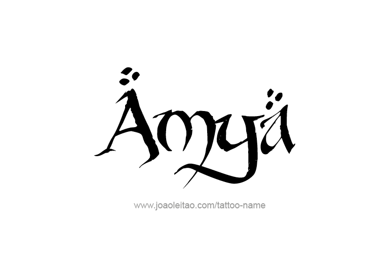 Tattoo Design  Name Amya   