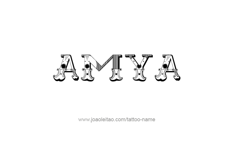 Tattoo Design  Name Amya   