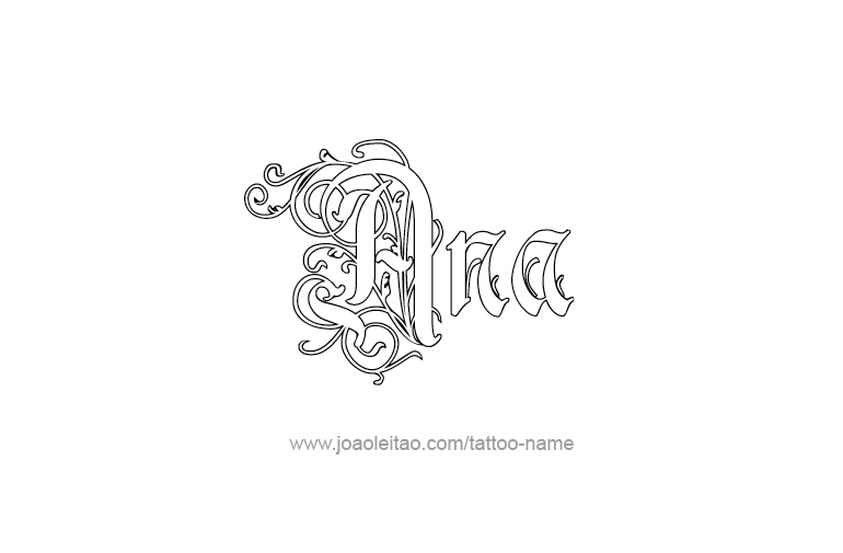 Tattoo Design  Name Ana   