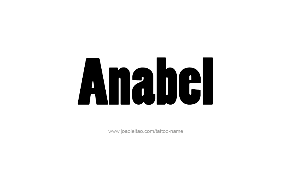 Tattoo Design  Name Anabel   