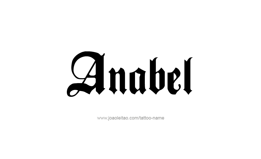 Tattoo Design  Name Anabel   