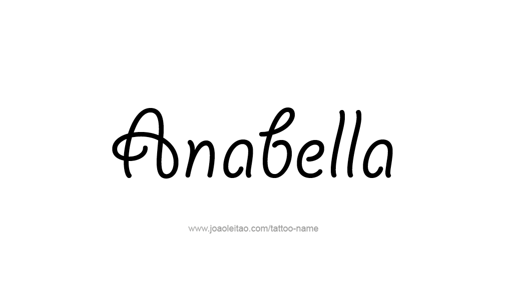 Tattoo Design  Name Anabella   