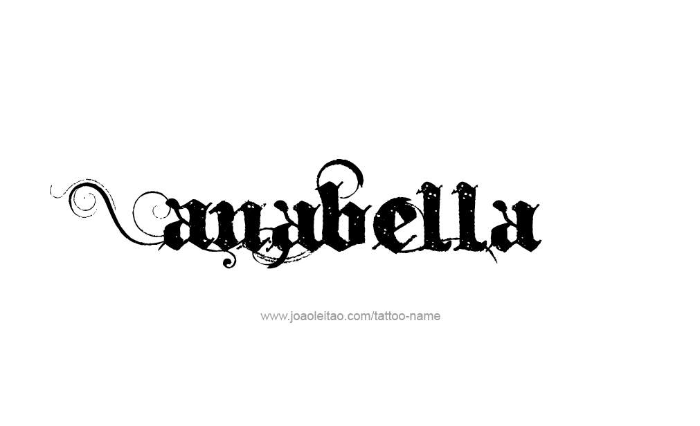 Tattoo Design  Name Anabella   