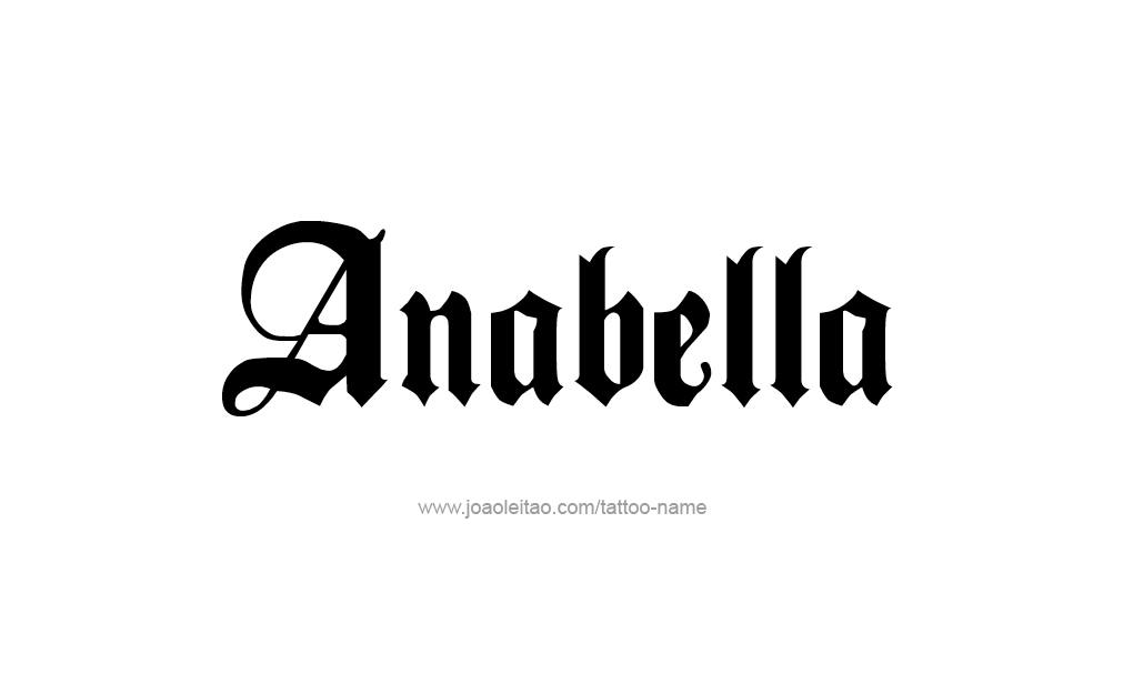 Tattoo Design  Name Anabella   