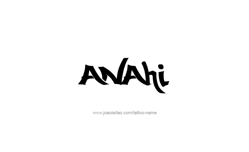Tattoo Design  Name Anahi   