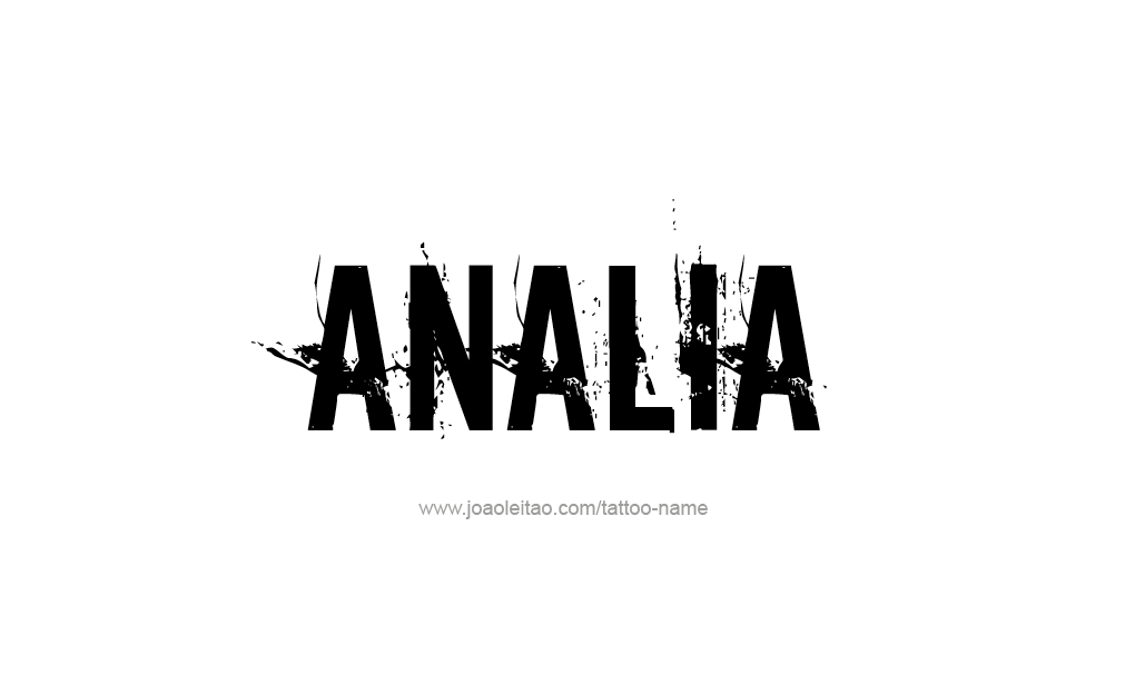 Tattoo Design  Name Analia   