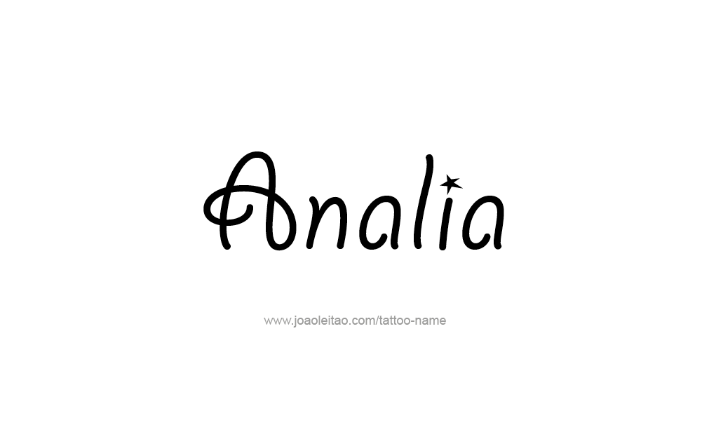 Tattoo Design  Name Analia   