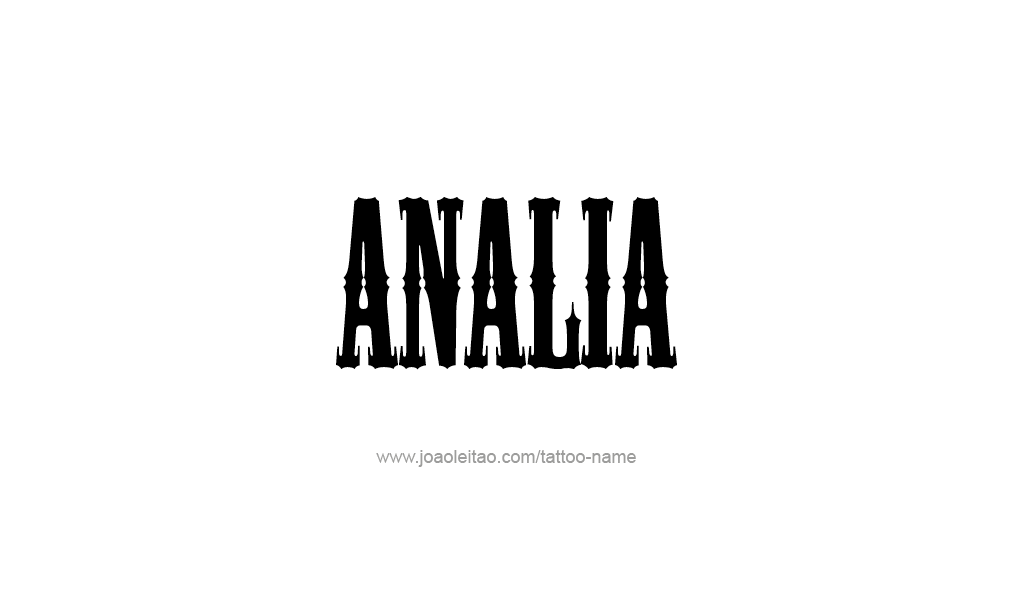 Tattoo Design  Name Analia   