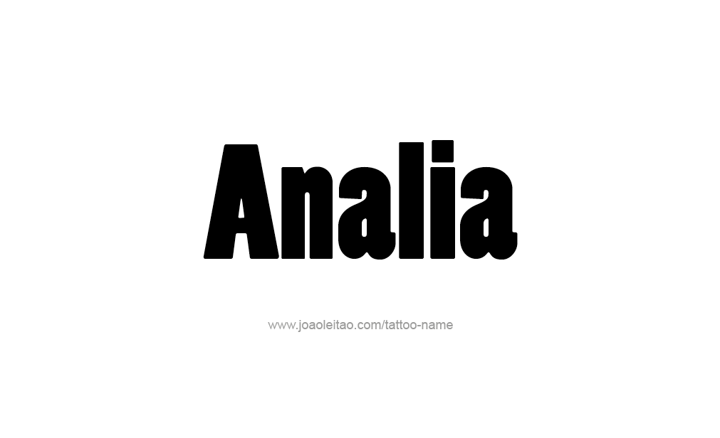 Tattoo Design  Name Analia   