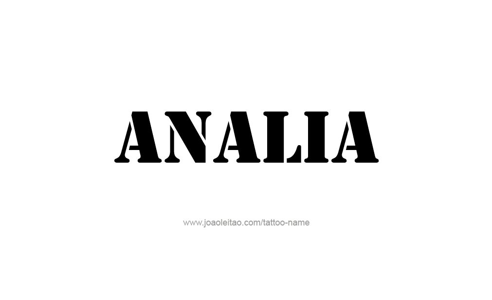 Tattoo Design  Name Analia   