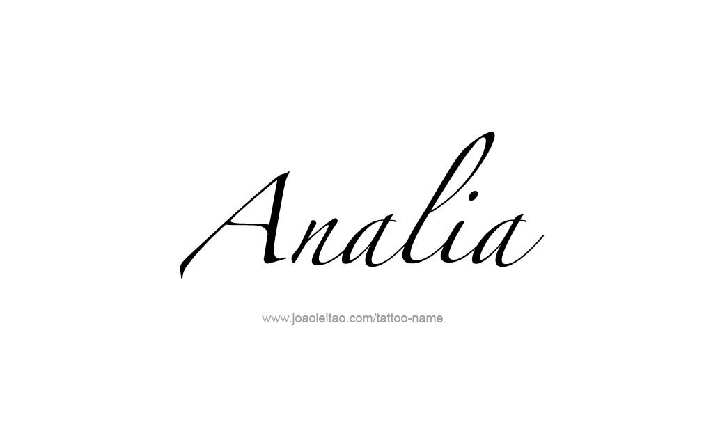 Tattoo Design  Name Analia   