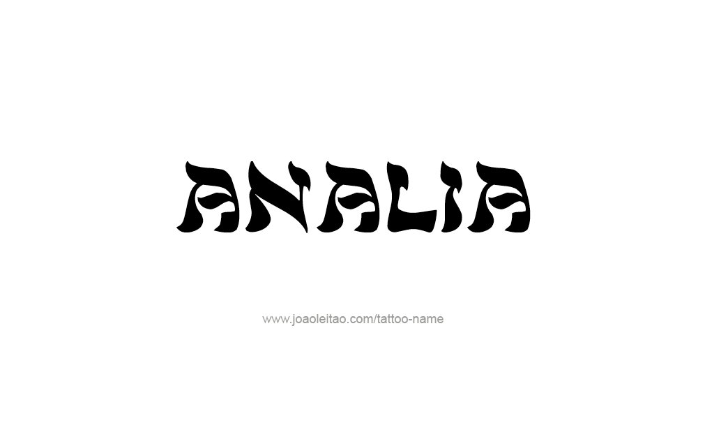 Tattoo Design  Name Analia   