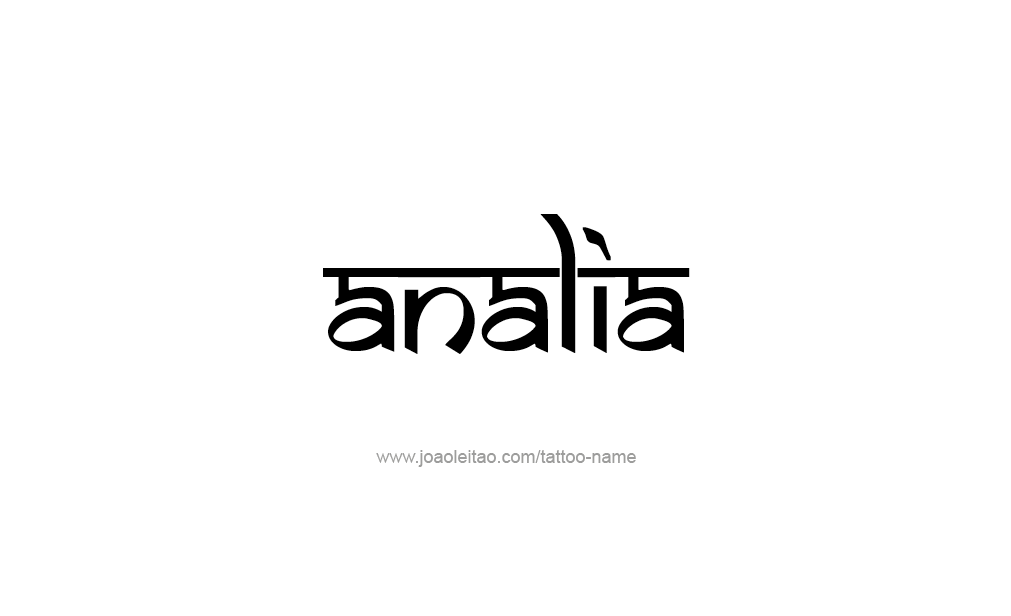 Tattoo Design  Name Analia   