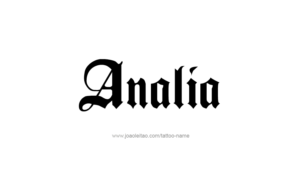 Tattoo Design  Name Analia   