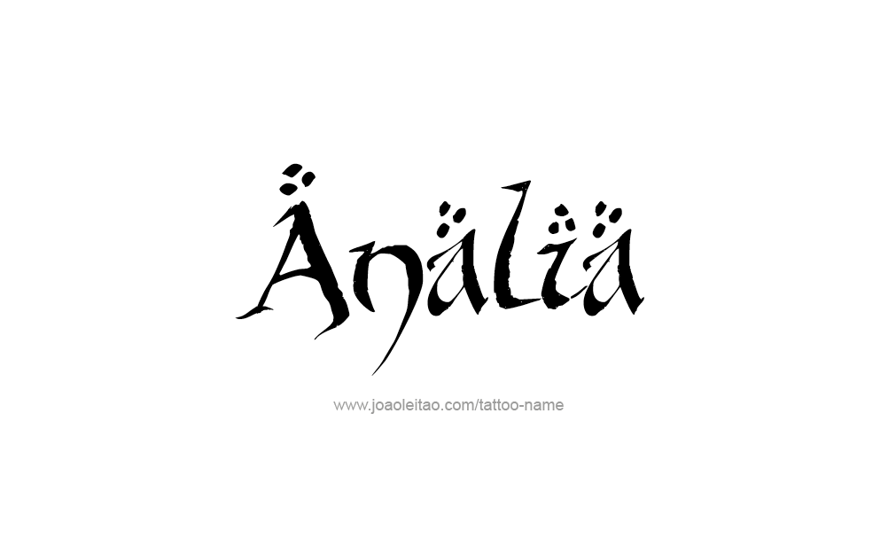 Tattoo Design  Name Analia   