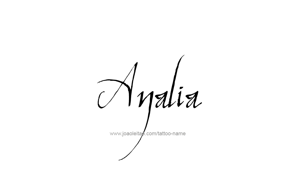 Tattoo Design  Name Analia   