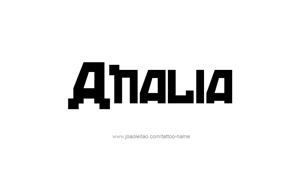 Tattoo Design  Name Analia   