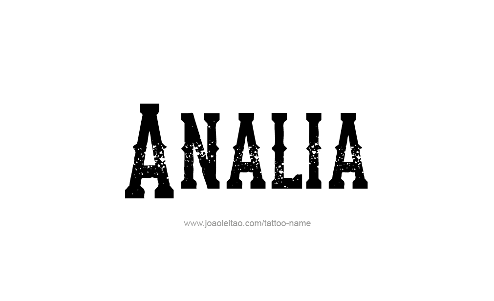 Tattoo Design  Name Analia   