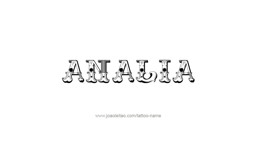 Tattoo Design  Name Analia   