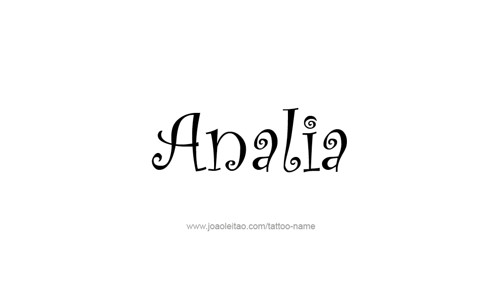 Tattoo Design  Name Analia   