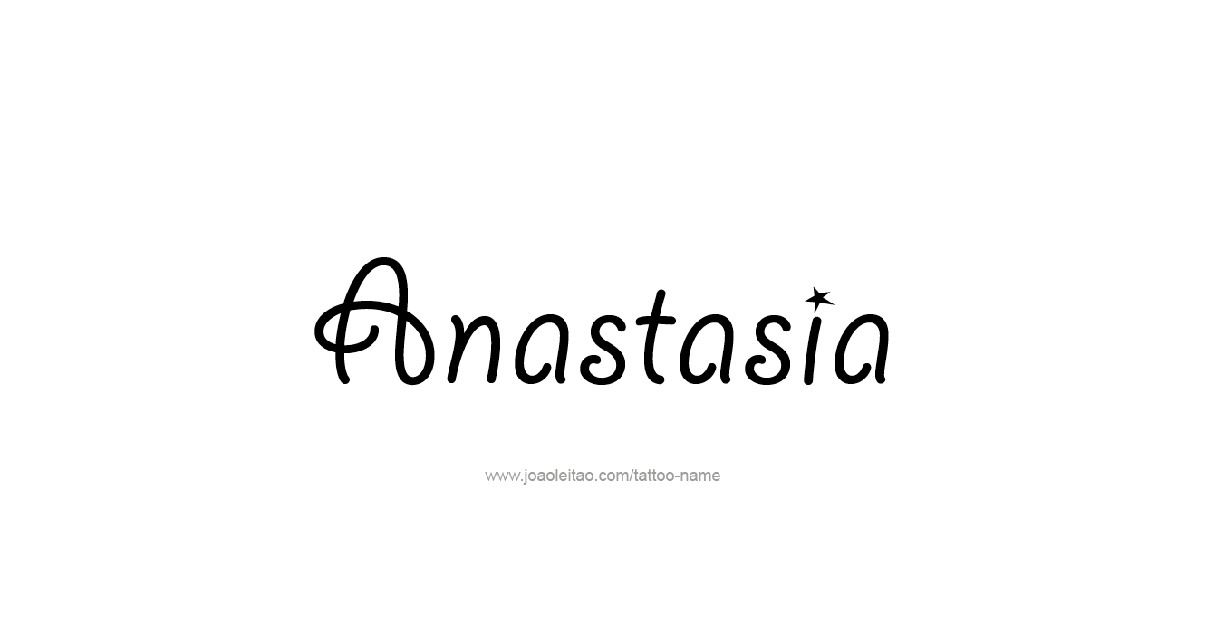 تاتو طراحی نام Anastasia 