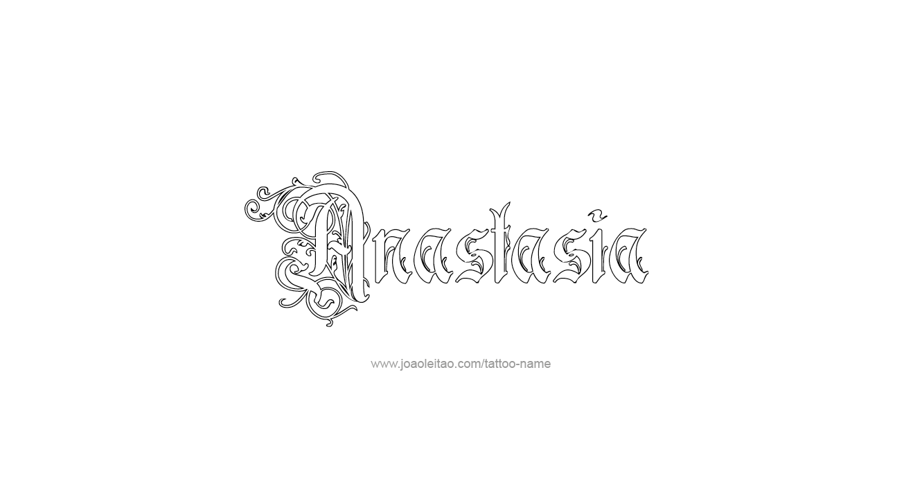 Tattoo Design  Name Anastasia   