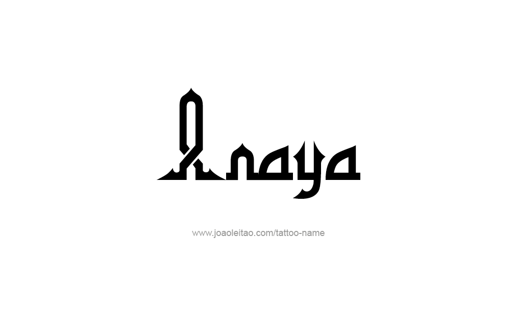 Tattoo Design  Name Anaya   