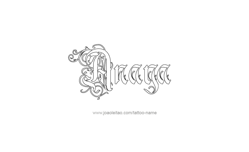 Tattoo Design  Name Anaya   