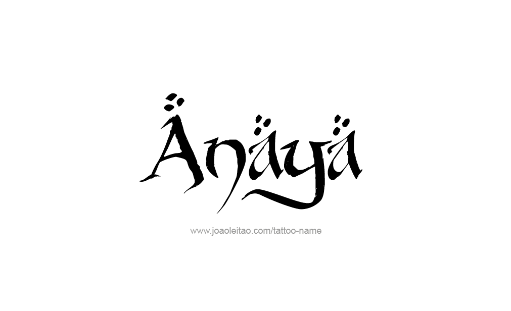 Tattoo Design  Name Anaya   