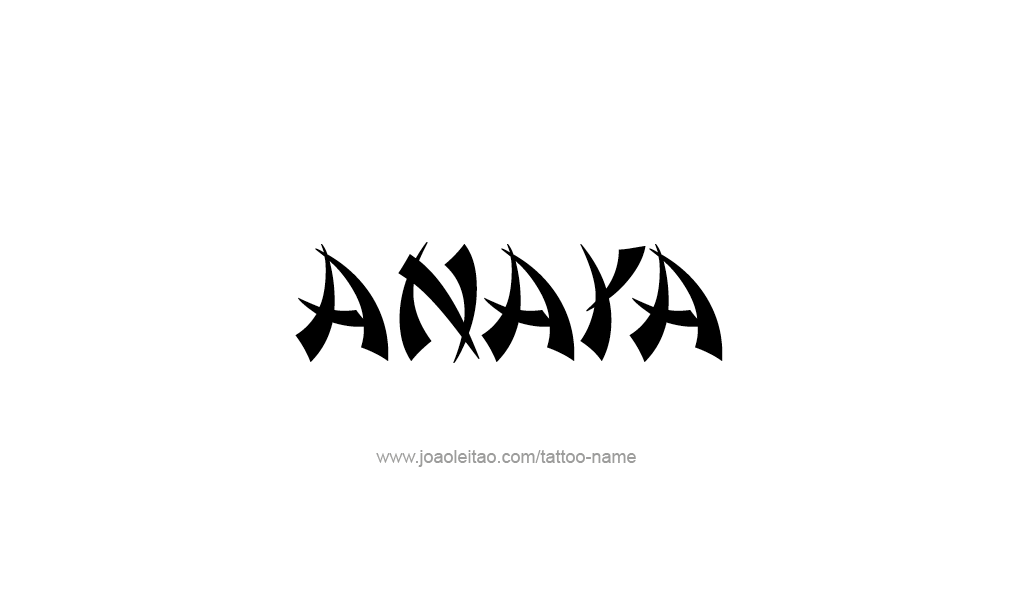 Tattoo Design  Name Anaya