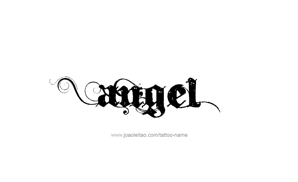 Tattoo Design  Name Angel   